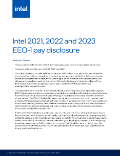 Intel 2021, 2022, and 2023 EEO-1 Pay Disclosure Report