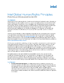 Intel Global Human Rights Principles and Approach