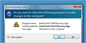 2. Click "Yes" to accept User Account Control prompt.
