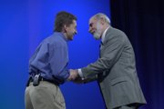 Vinton Cerf, one of the 'Fathers of the Internet,' spoke with Pat Gelsinger Thursday at IDF Fall 2004 in San Francisco