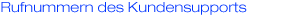 Rufnummern des Kundensupports