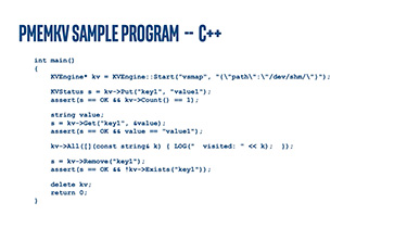 Persistent Memory Programming with Pmemkv