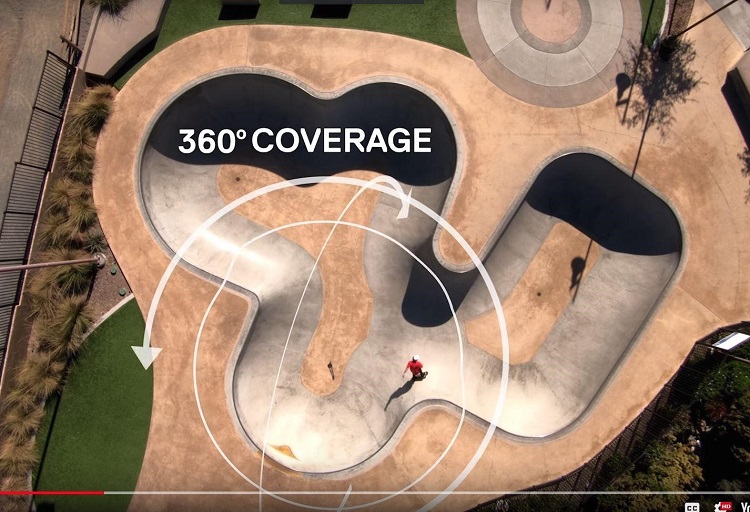 area covered by GoPro Fusion