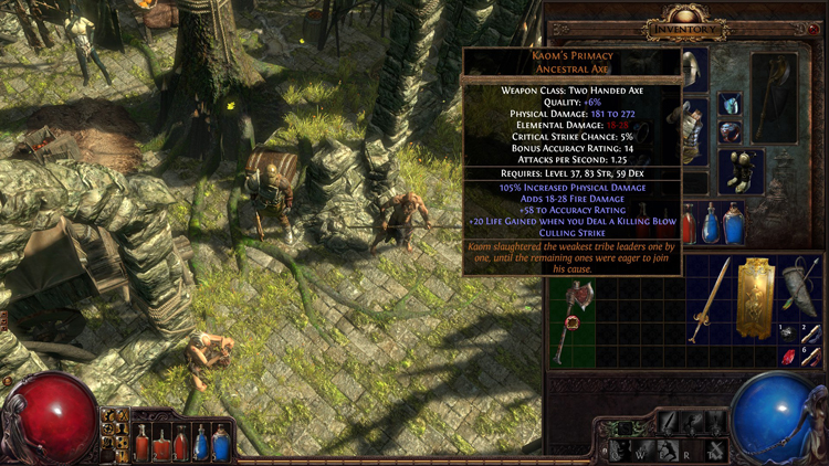 Screenshot of game Path of Exile
