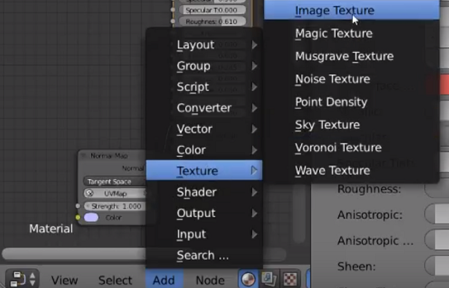 steps to select image texture