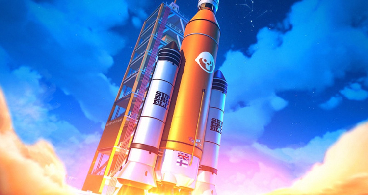 Image of a space rocket shooting off - Supercell and Space Ape Games have teamed up as partners