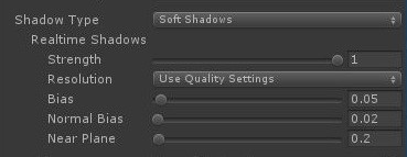 Real-time Shadow parameters