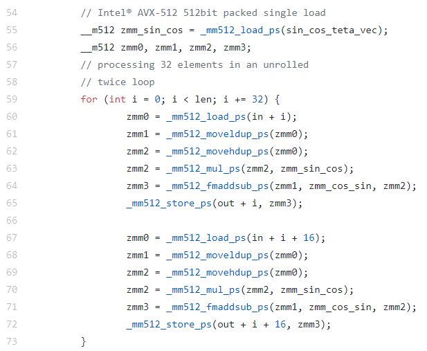 snippet from transform_avx512.c