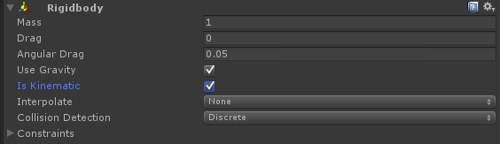 isKinematic checked to take control over objects movement