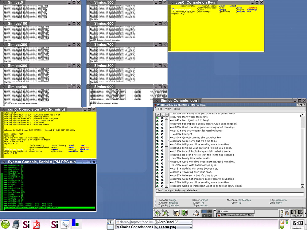 Simics Processes Screen Capture