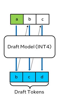 draft model generates draft tokens