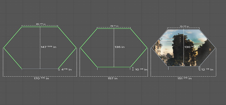 Each hexagon is slightly smaller than the last