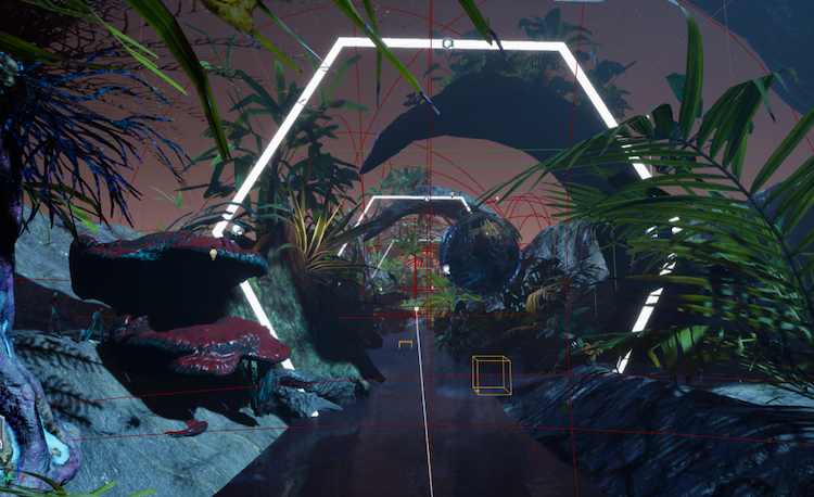 Jungle view from inside the game engine