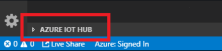 Azure IOT Hub selection in Visual Studio Code
