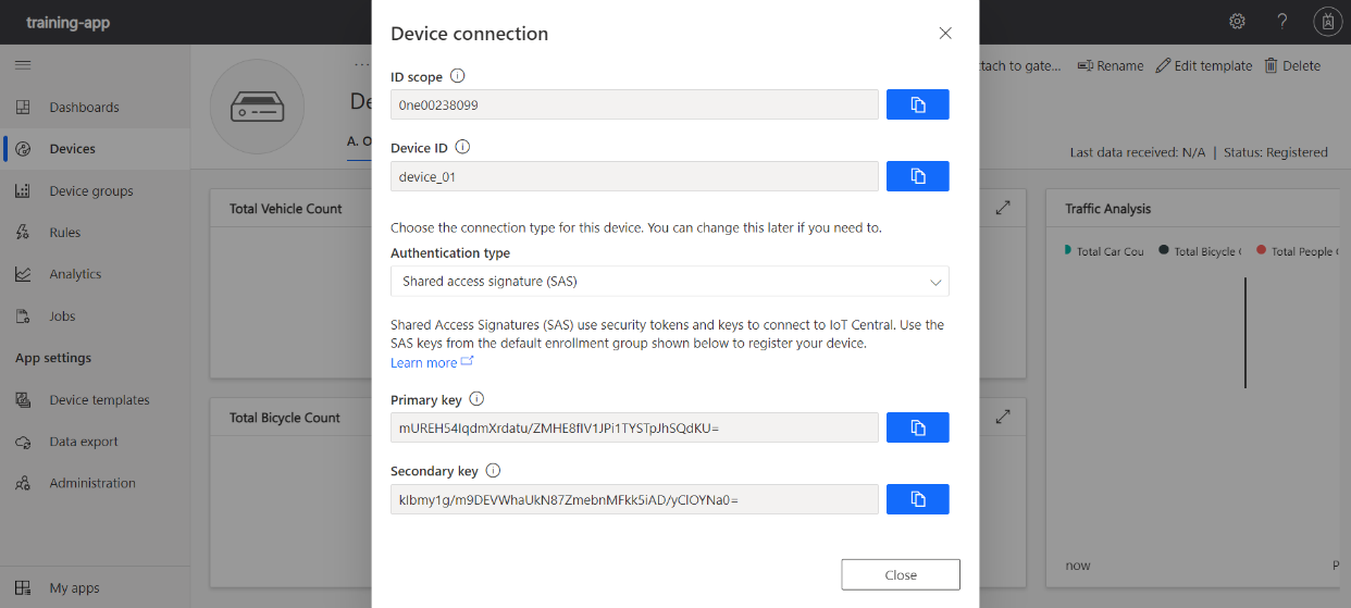 Device Connection Parameters