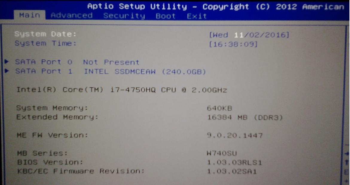 CPU screen