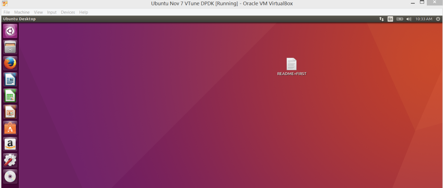DPDK running in the Ubuntu guest OS 