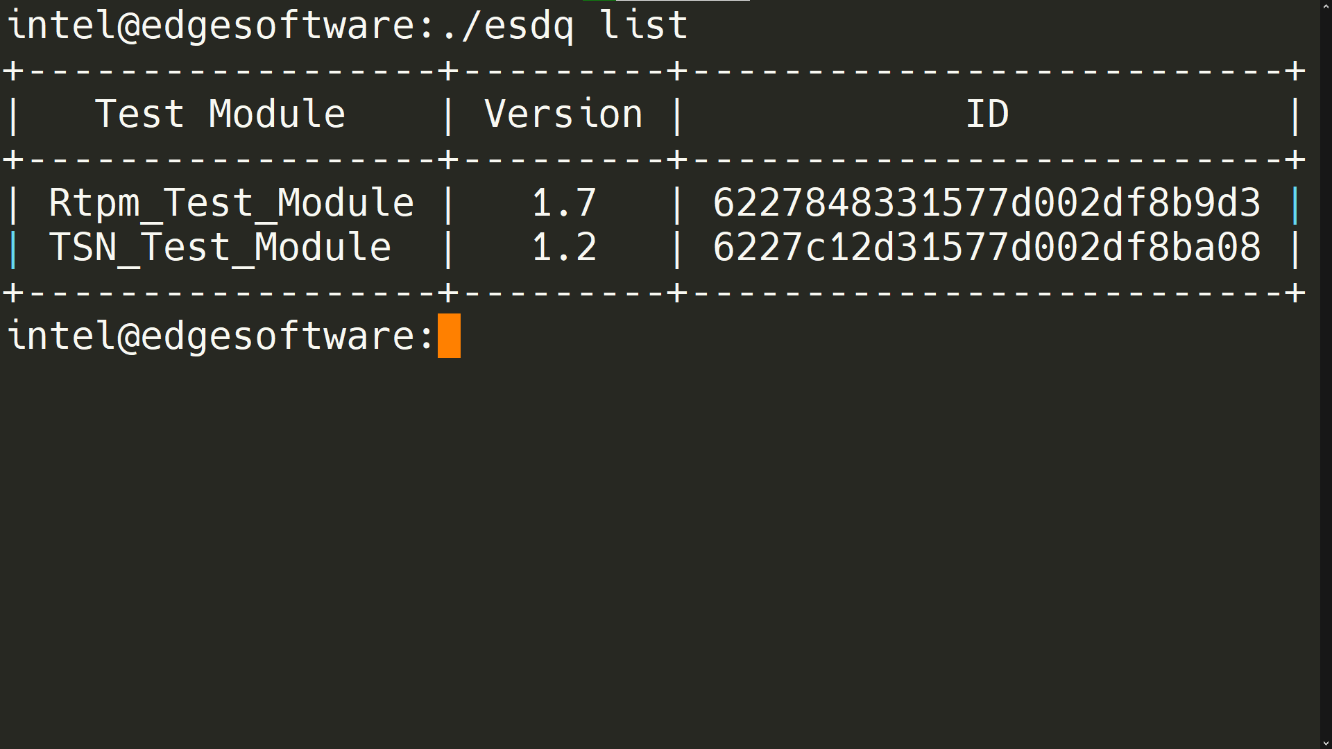 Screenshot of edgesoftware list
