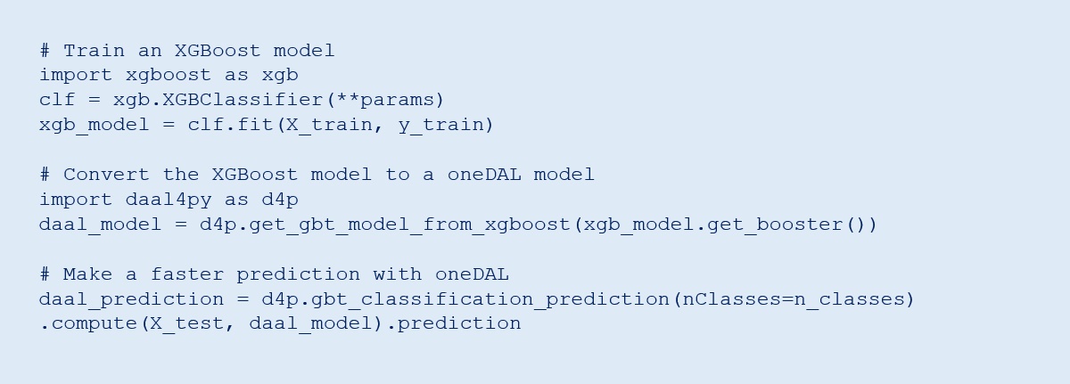 Convert an XGBoost model to oneDAL
