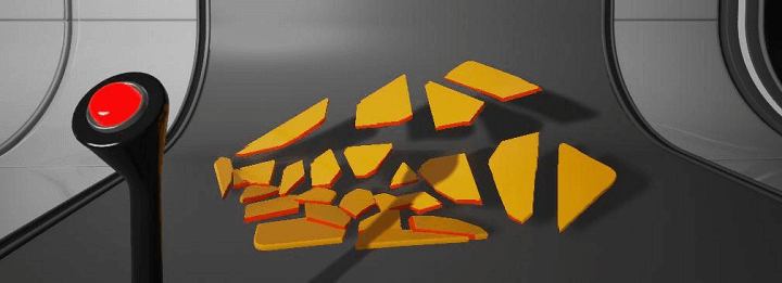Simulation of dynamic fracturing of meshes