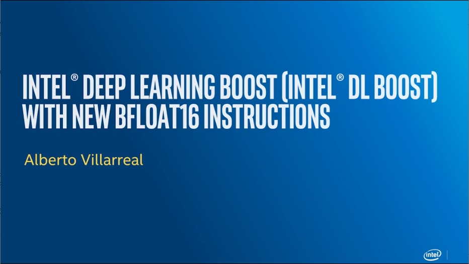 intel deep learning boost with new b float 16 instructions