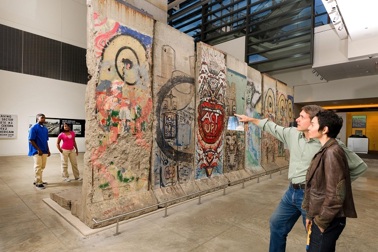 Berlin wall section in museum