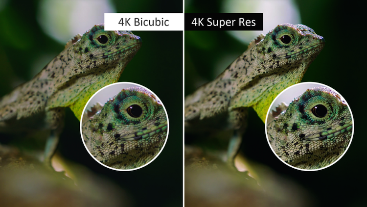 bicubic versus super res