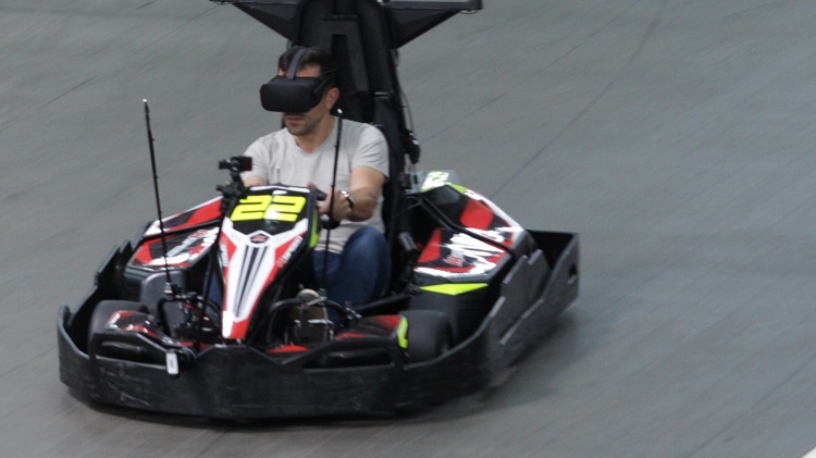 player in a go-kart