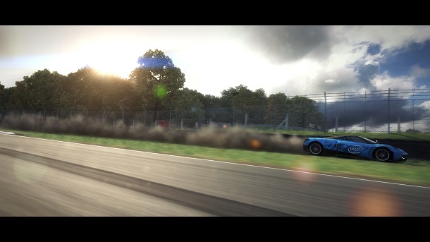 The great outdoors in GRID* 2 by Codemasters with OIT applied to the foliage and chain link of fencing