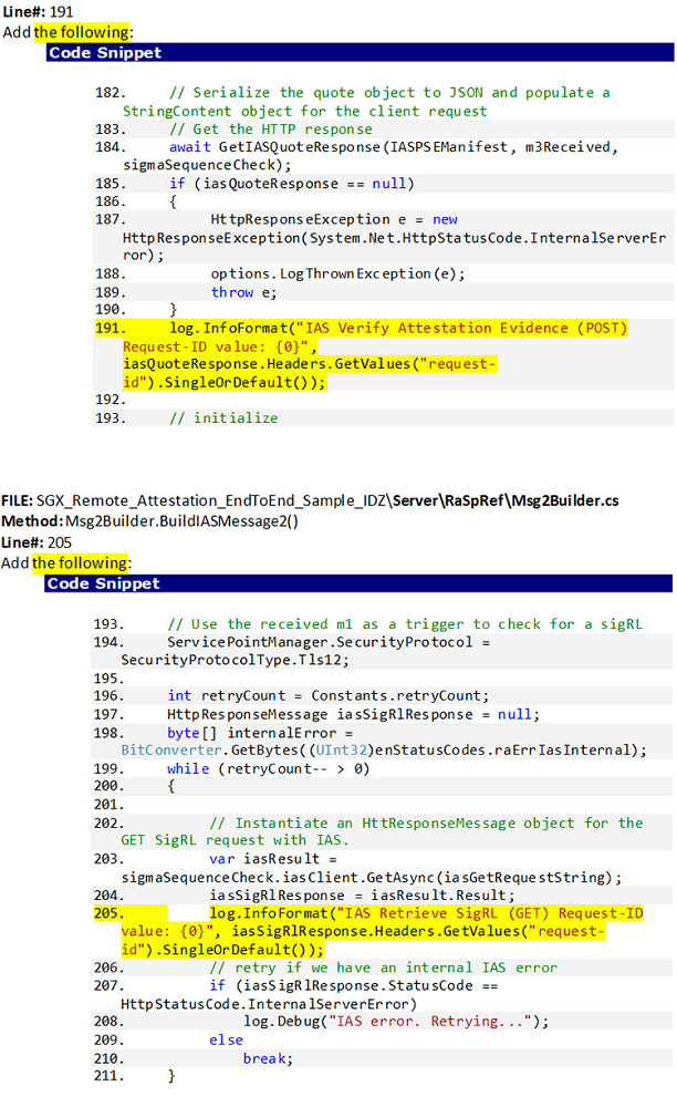 Intel® SGX Remote Attestation - Logging the HTTP Header