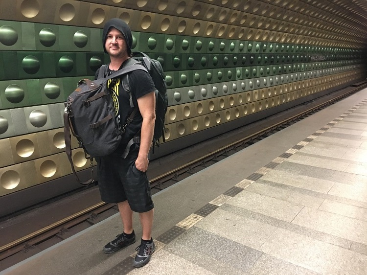 Justin Lassen in Prague underground