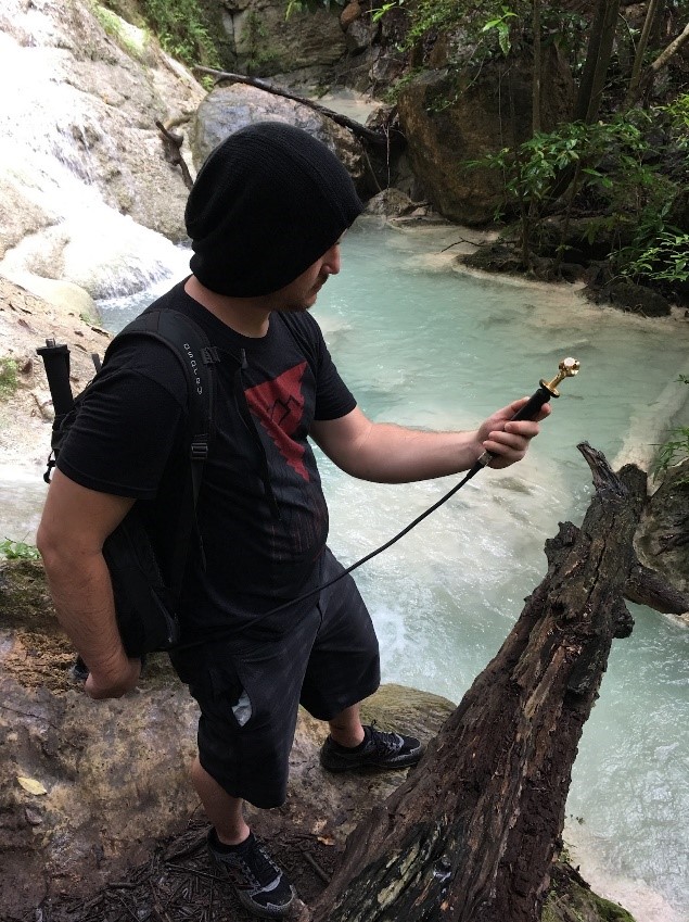 Justin Lassen recording in jungle