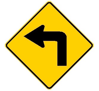 turn left sign