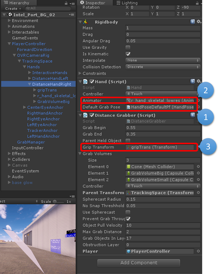 Setting up specific hand pose in Unity Inspector