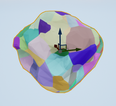 example of a fractured mesh