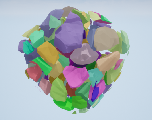 example of an expanded fractured mesh