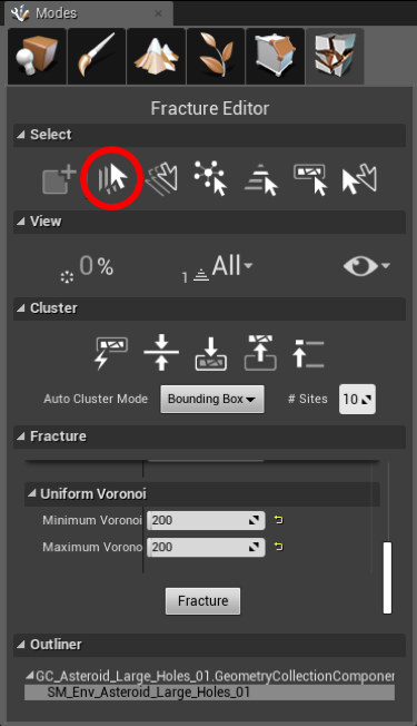 select all tool icon highlighted in menu