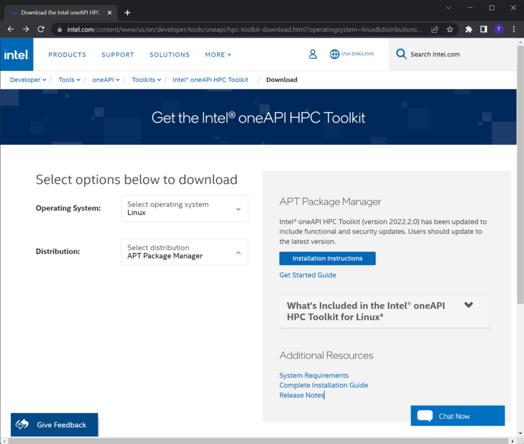 Figure 3 Installing the Intel oneAPI Toolkits