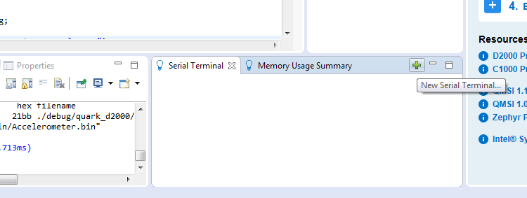 ISSM Window Serial Terminal tab (detail)