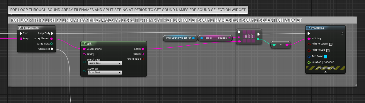 screenshot of sound widget