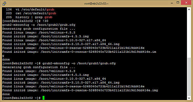 Generate the boot configuration file bases on the grub template.