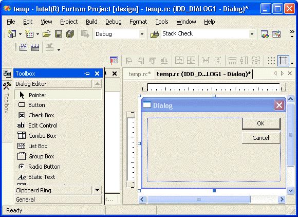 Using the Resource Editor to Design a Dialog Box