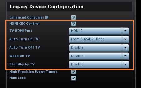 Legacy Device Configuration