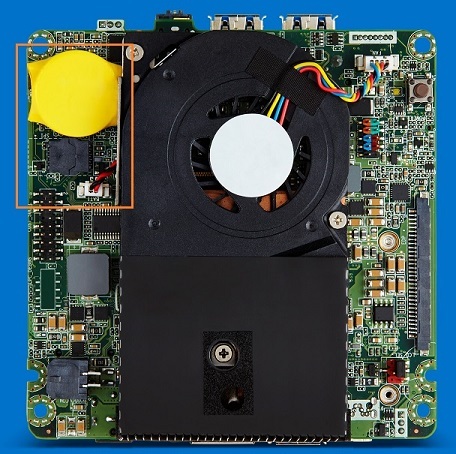 CMOS Battery on the Intel® NUC