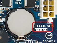 Battery side up
