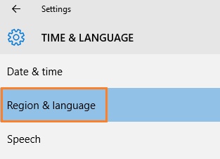 Region and language