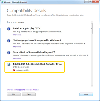 Vandt sneen Jeg spiser morgenmad Not Compatible Reported When Upgrading from Windows* 7 to Windows* 8...