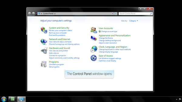 Screenshot of the Windows 8 Control Panel