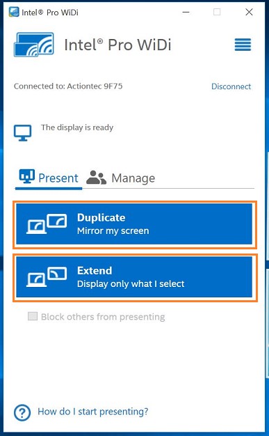 how to change name of intel widi windows 10