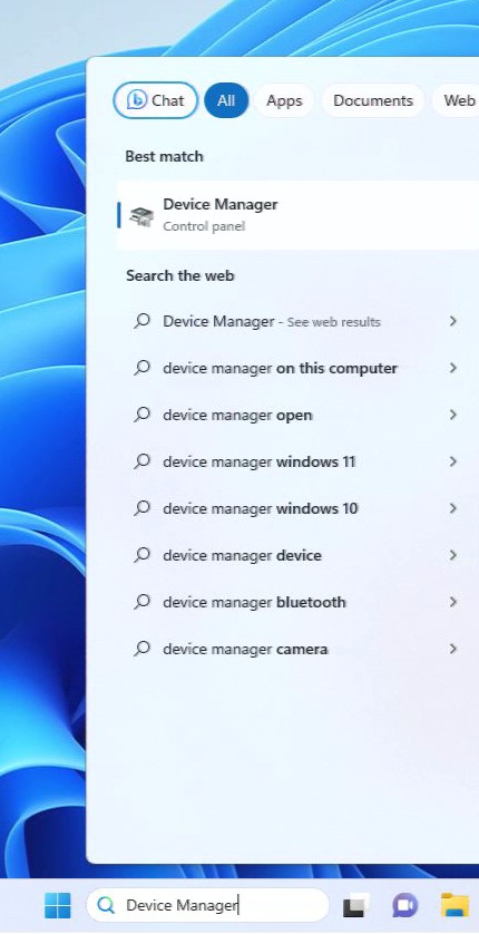 Choose Device Manager